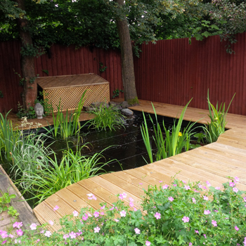 Liner and Decking Pond