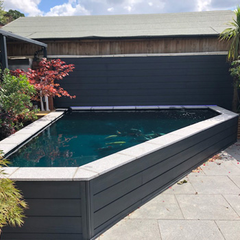 Concrete and Fibreglass Pond